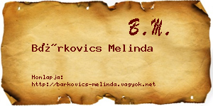 Bárkovics Melinda névjegykártya
