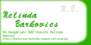 melinda barkovics business card